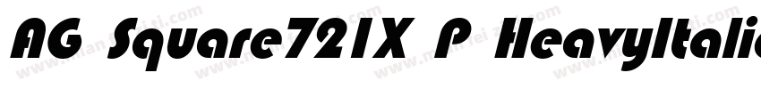 AG Square721X P HeavyItalic字体转换